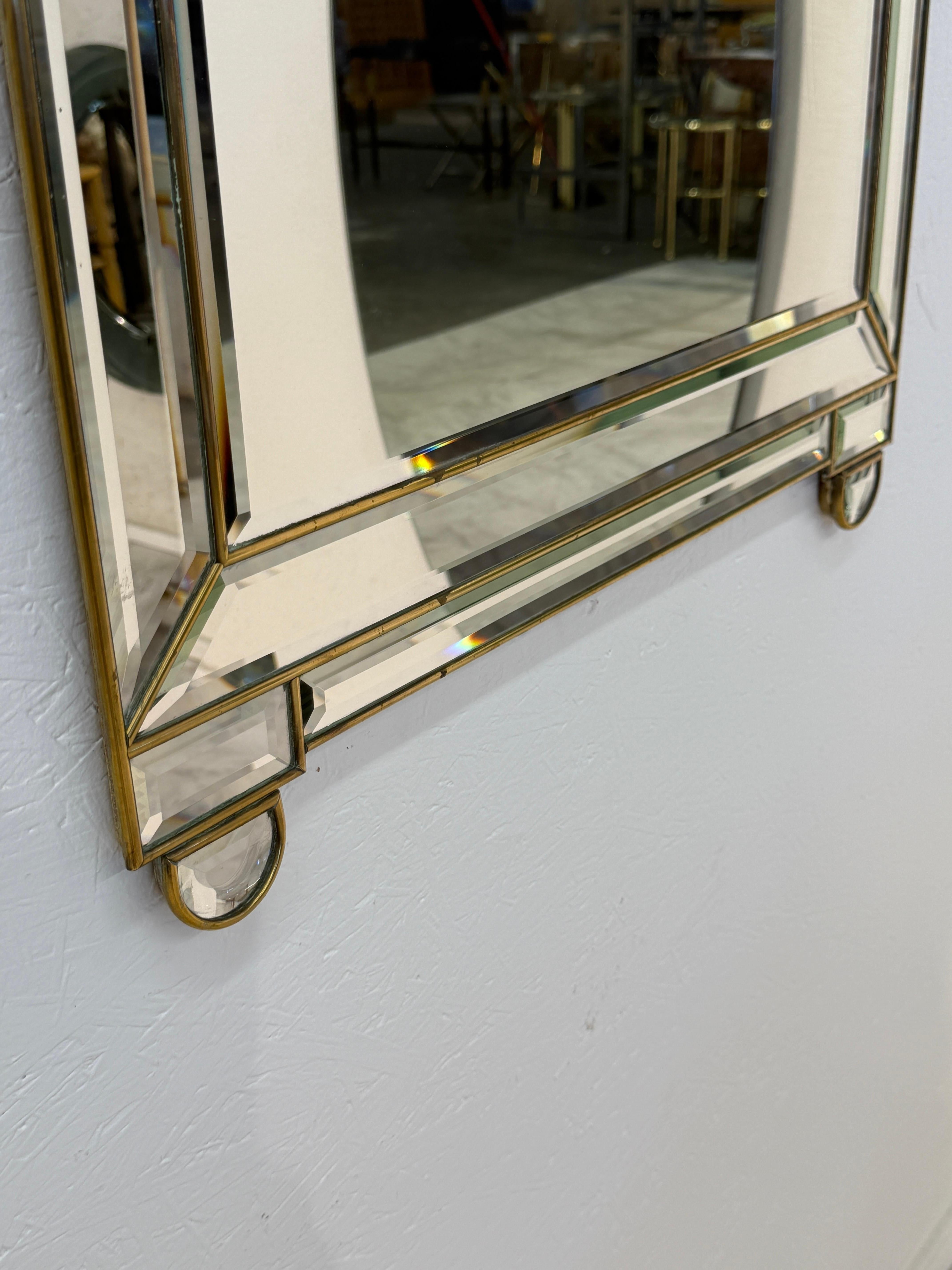 Ottone Specchio vintage in stile veneziano anni '50 in vendita