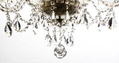 Vintage Venetian Two-Tier 12-Light Crystal Chandelier