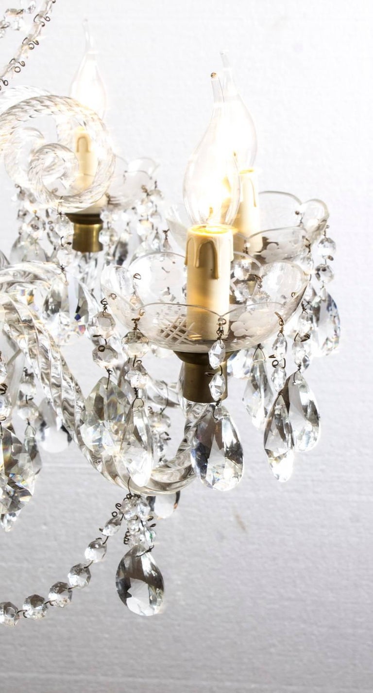 Vintage Venetian Two-Tier 12-Light Crystal Chandelier For ...