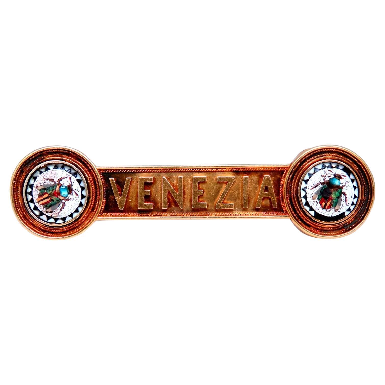 Vintage Venezia Oietra Dura Bug Pin 18kt For Sale