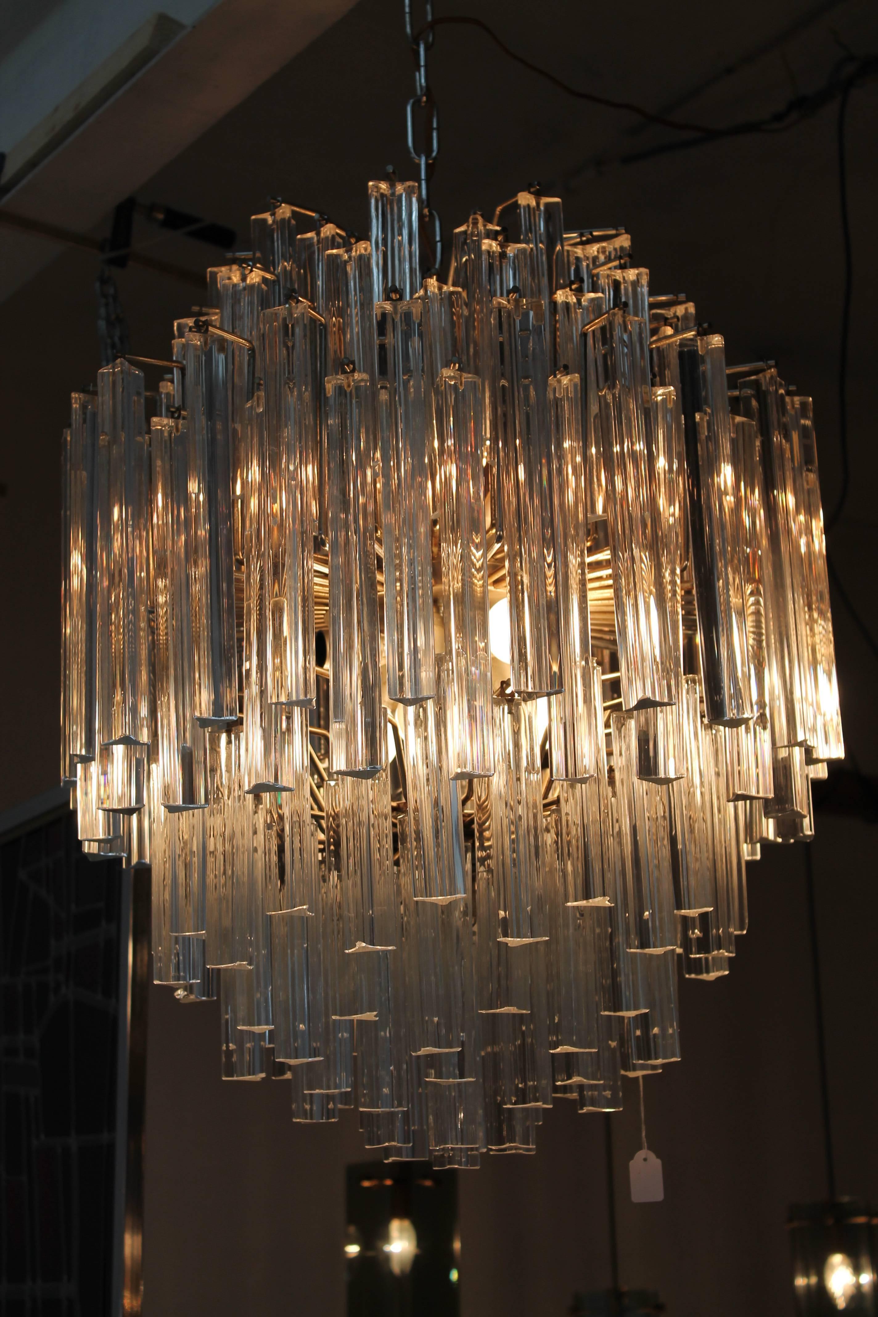 Italian Vintage Venini Chandelier, Italy, 1960s For Sale