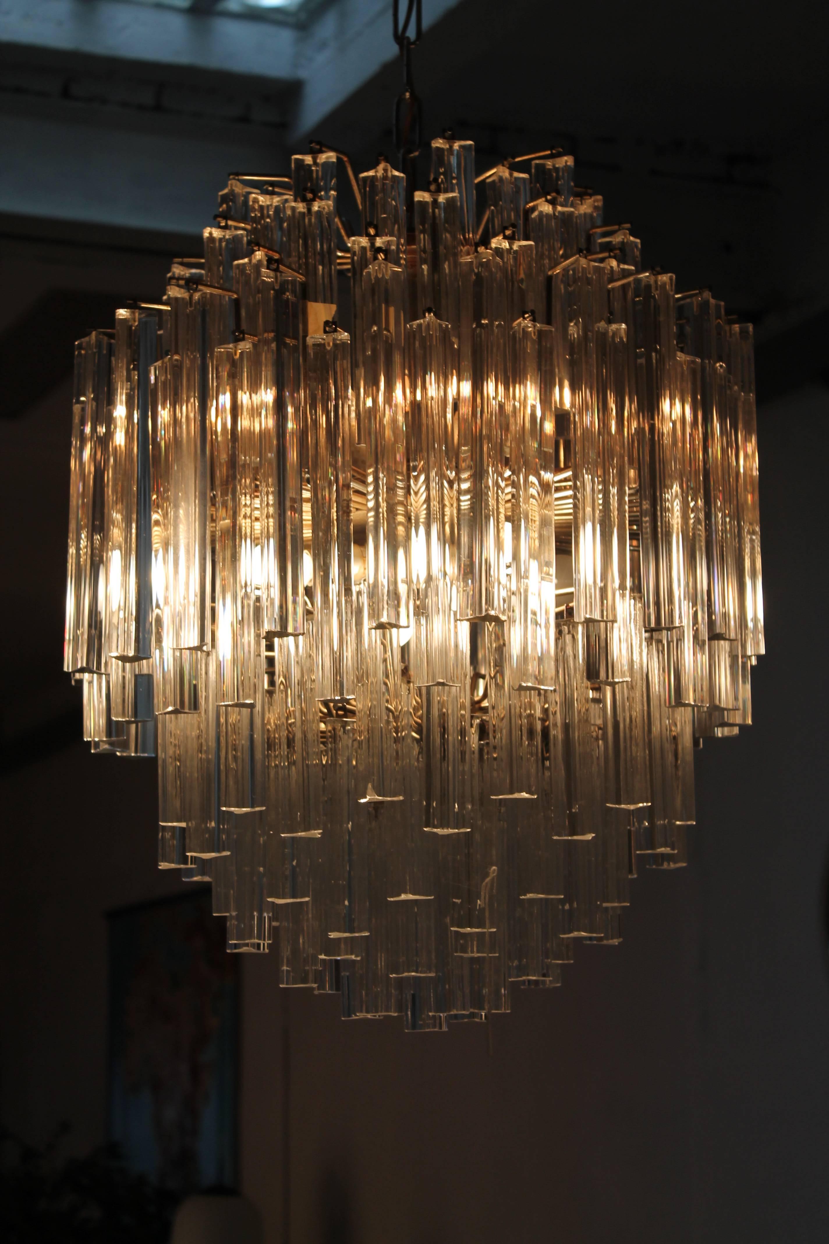 Mid-20th Century Vintage Venini Chandelier, Italy, 1960s For Sale