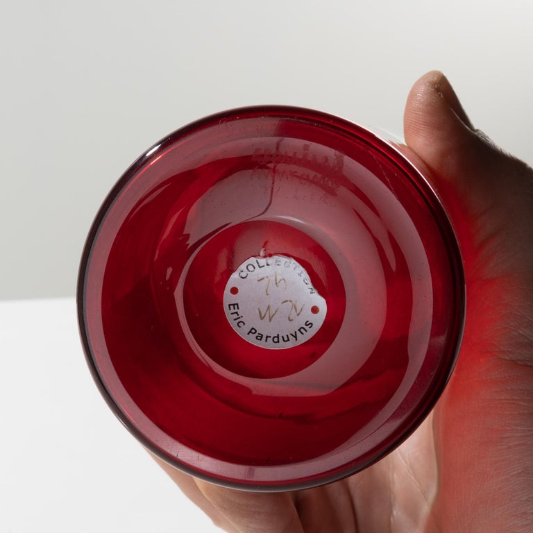 Vintage Venini Murano Fulvio Bianconi Incalmo Mouth Blown Glass Vase For Sale at 1stDibs