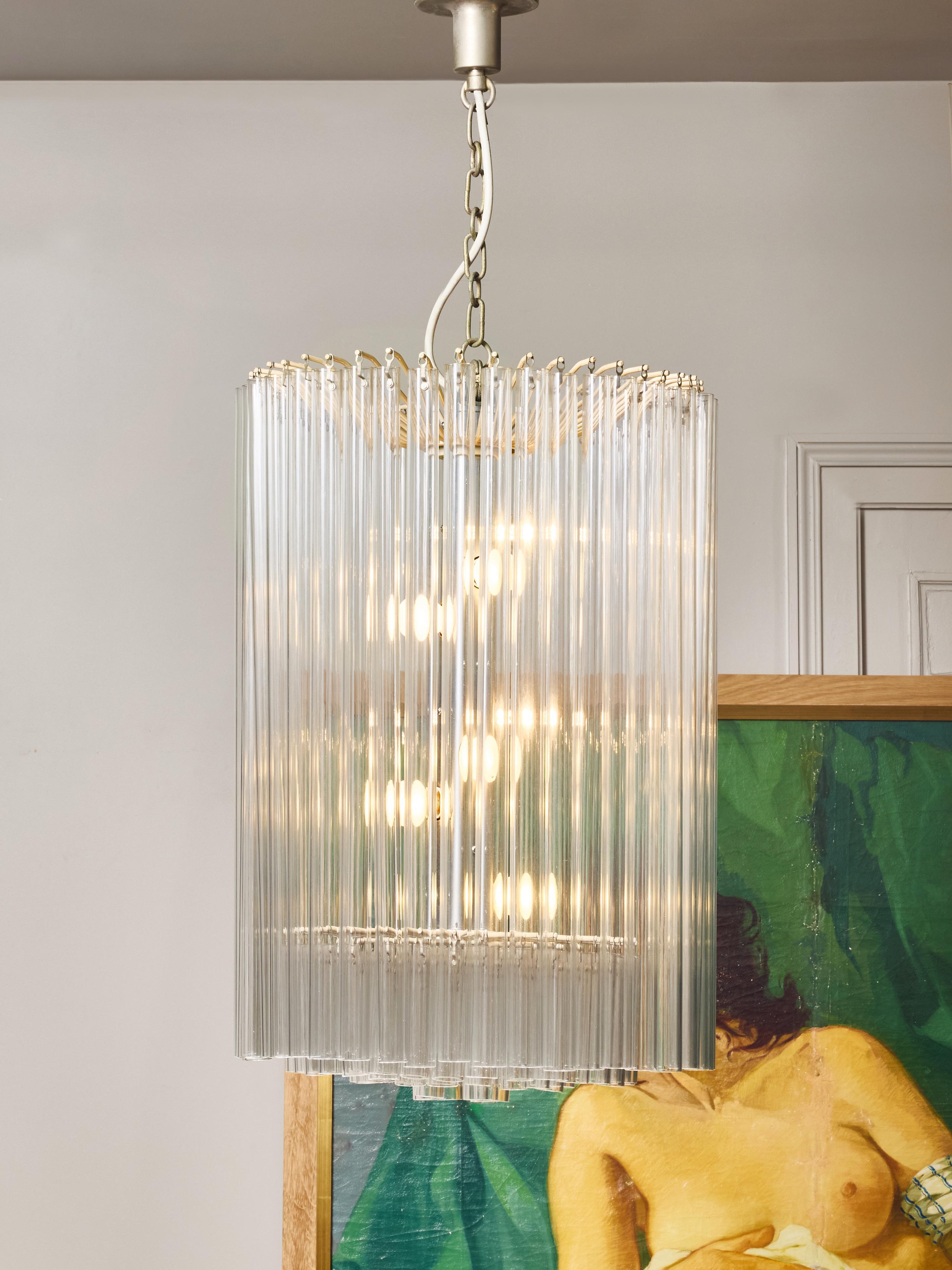 Vintage Venini Murano Glas Kronleuchter (Moderne der Mitte des Jahrhunderts) im Angebot