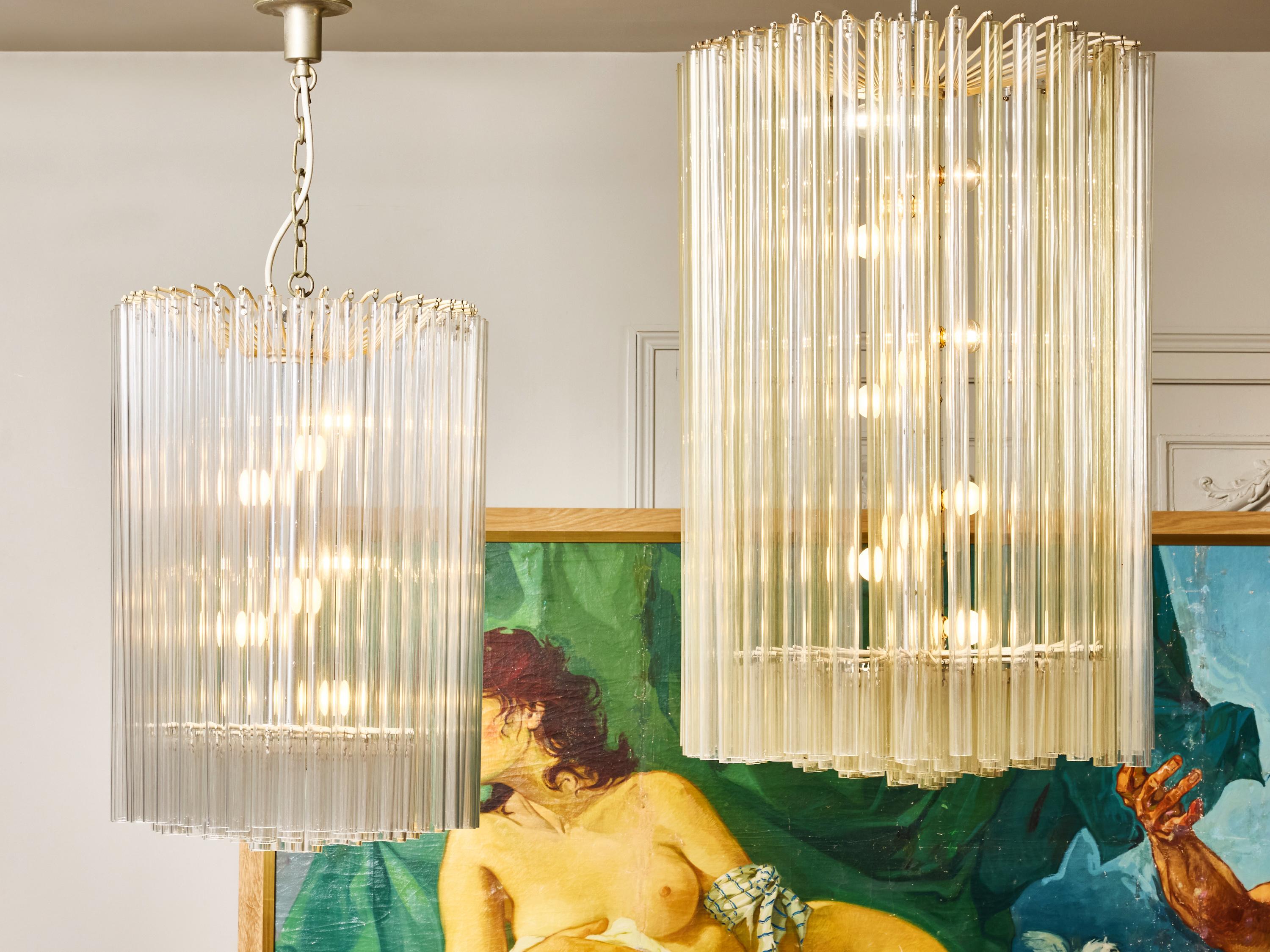 Vintage Venini Murano Glas Kronleuchter (Italienisch) im Angebot