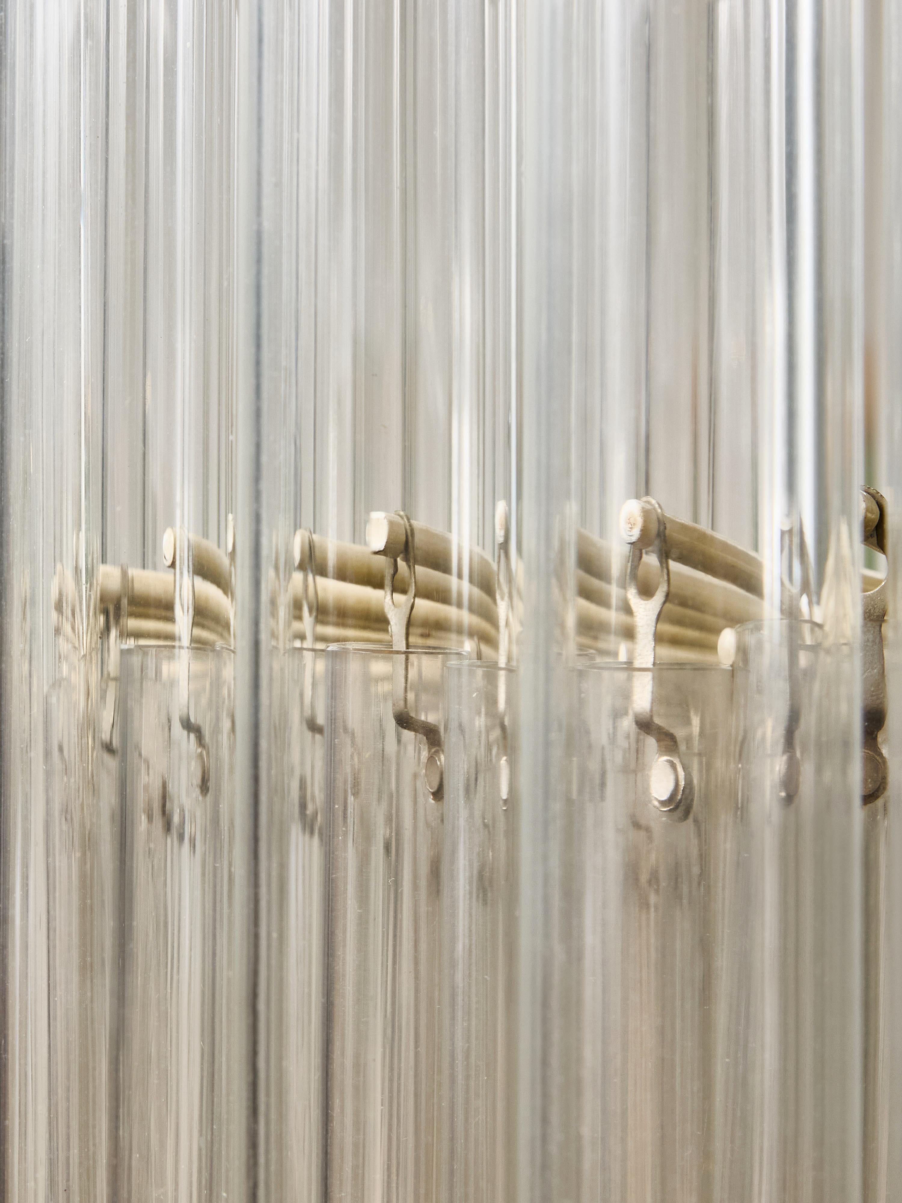 Vintage Venini Murano Glas Kronleuchter (Metall) im Angebot