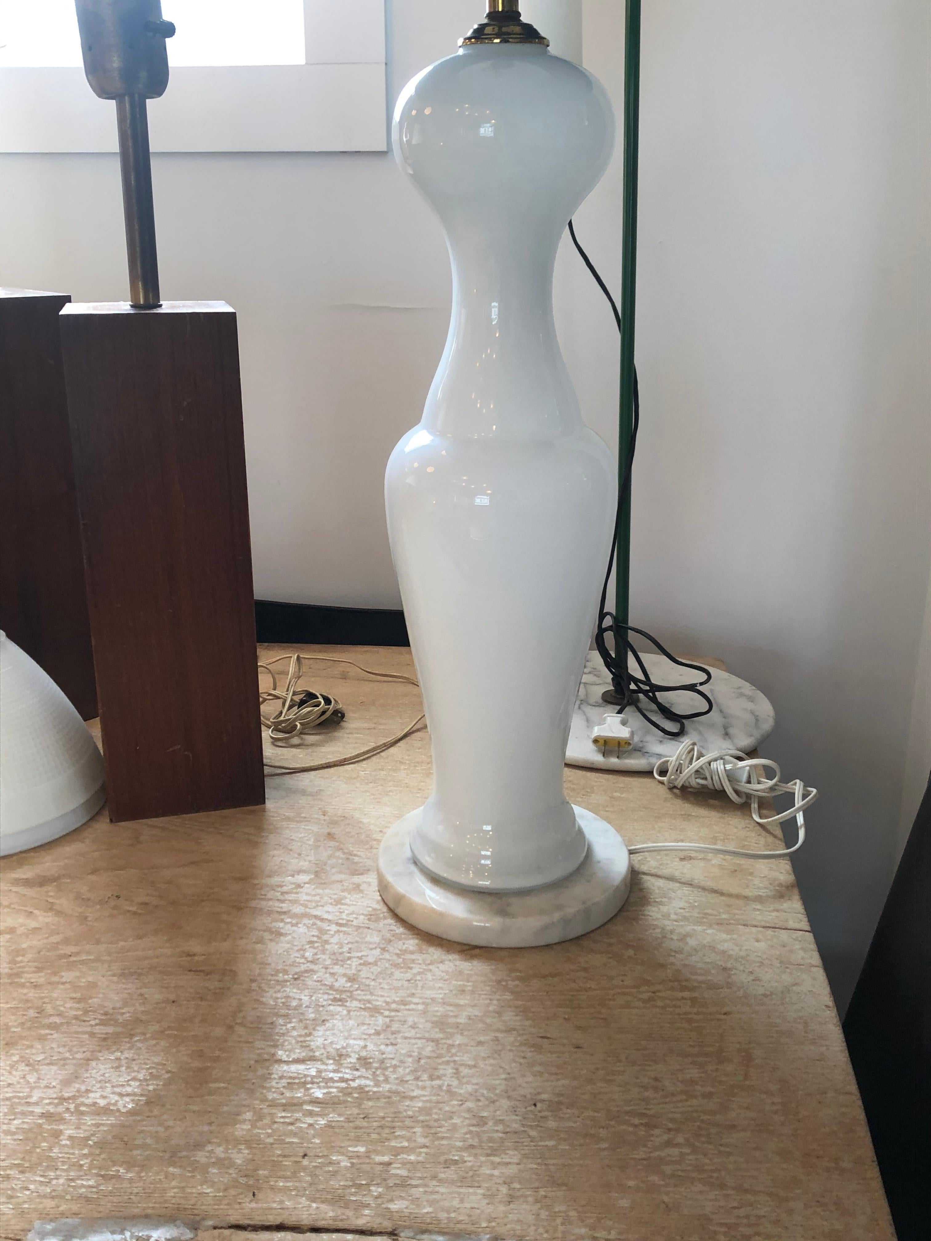 Vintage Venini Murano Table Lamp In Excellent Condition For Sale In Sag Harbor, NY