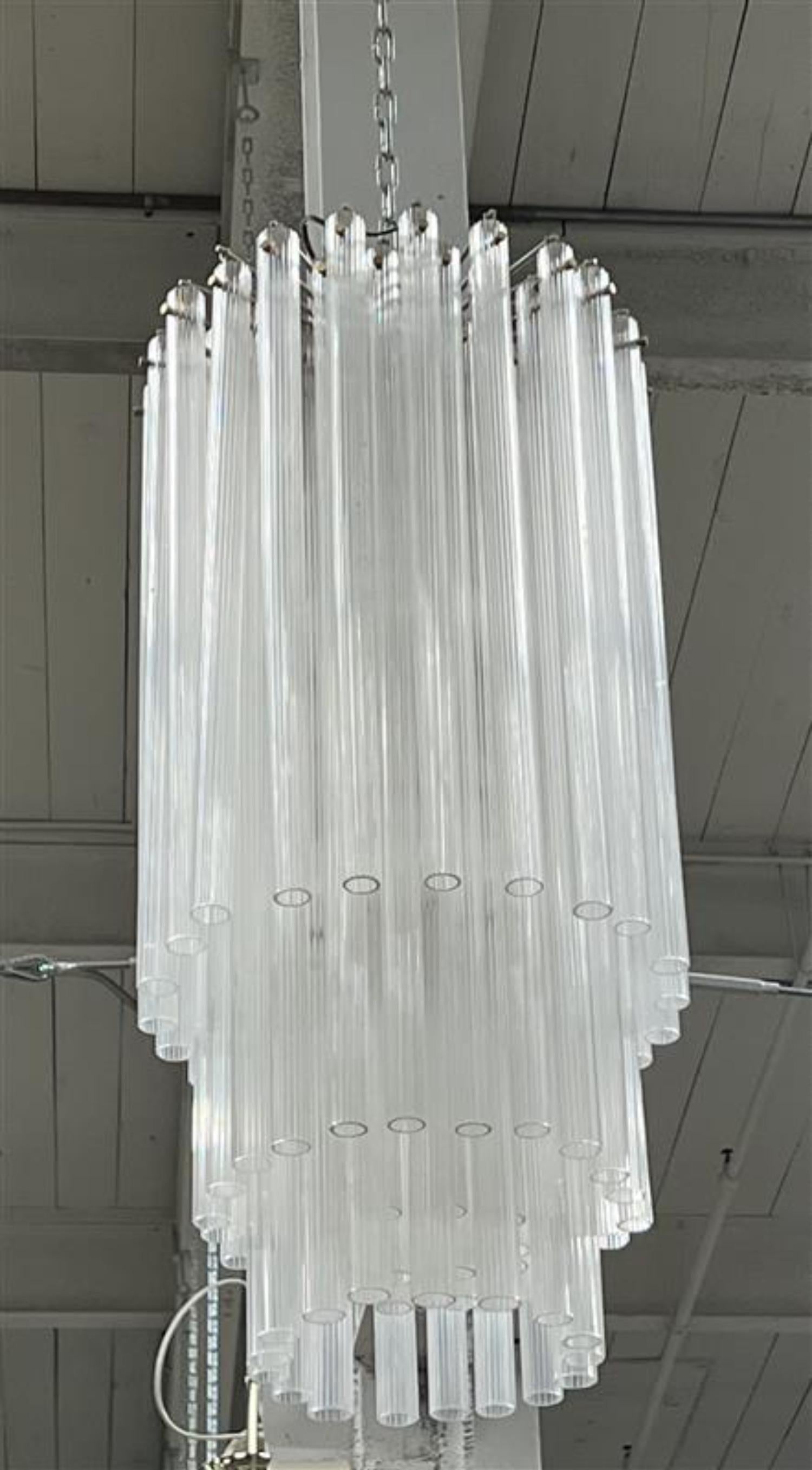Lustre tube Venini vintage Bon état - En vente à Red Lion, PA