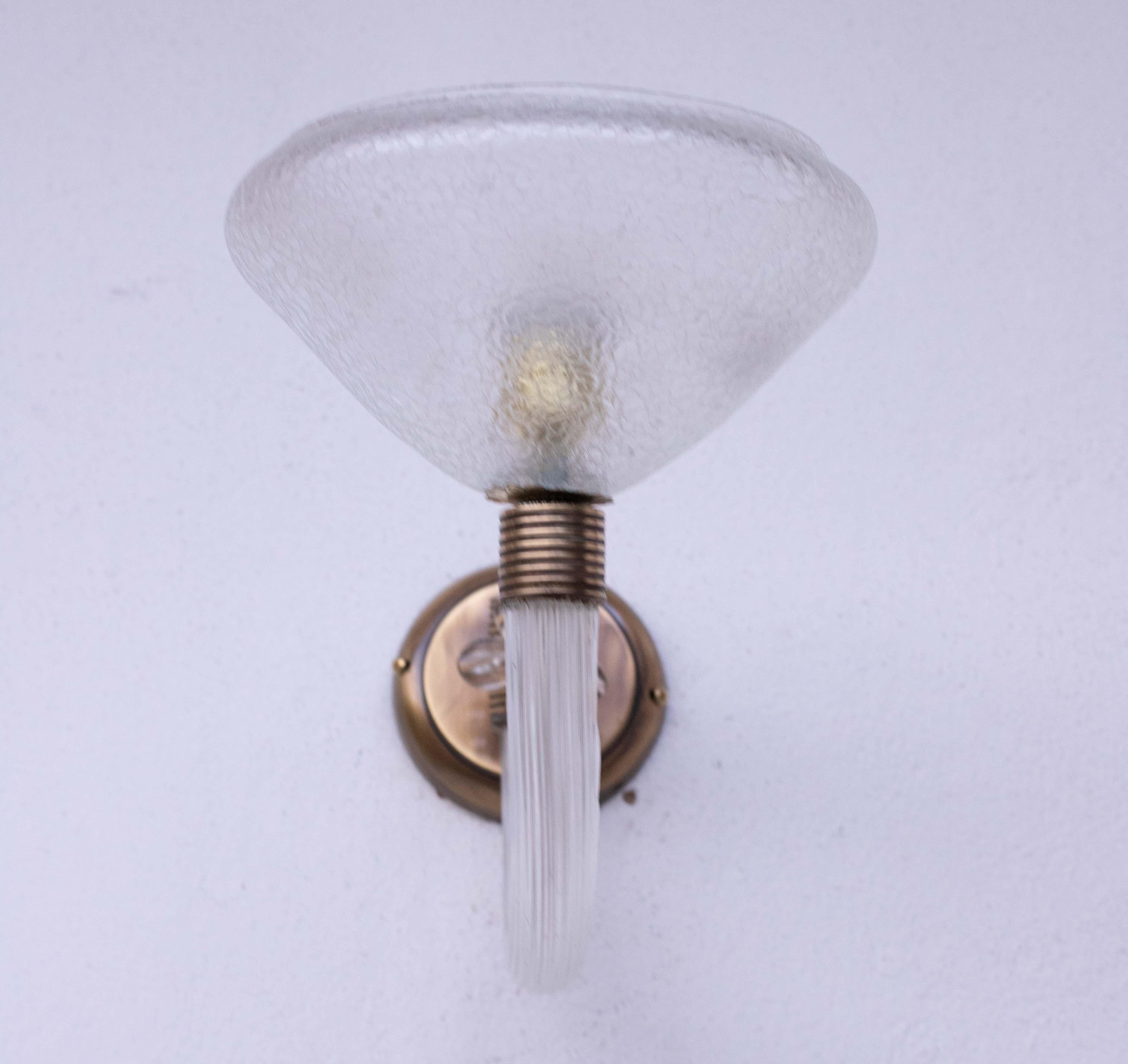 Vintage Venini Wall Murano Glass Light, 1960 For Sale 3