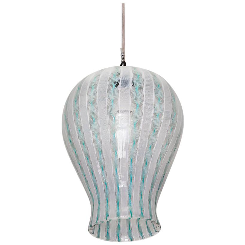 Vintage Venini Zanfirico Glass Ceiling Light