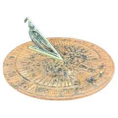 Vintage Verdigirs Weathered Cast Garden Bird Sundial