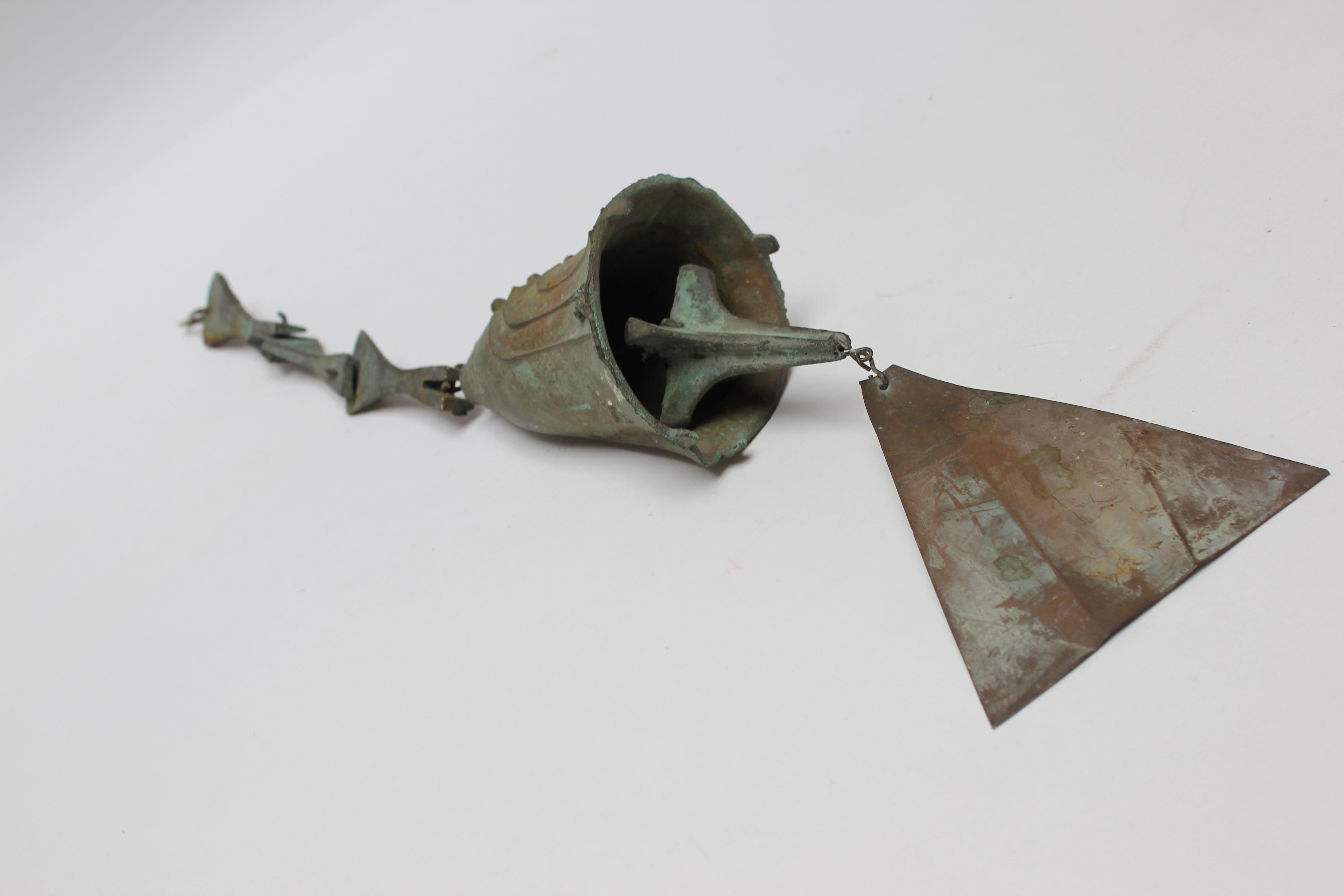 American Vintage Verdigris Bronze Bell / Wind Chime by Paolo Soleri for Arconsanti