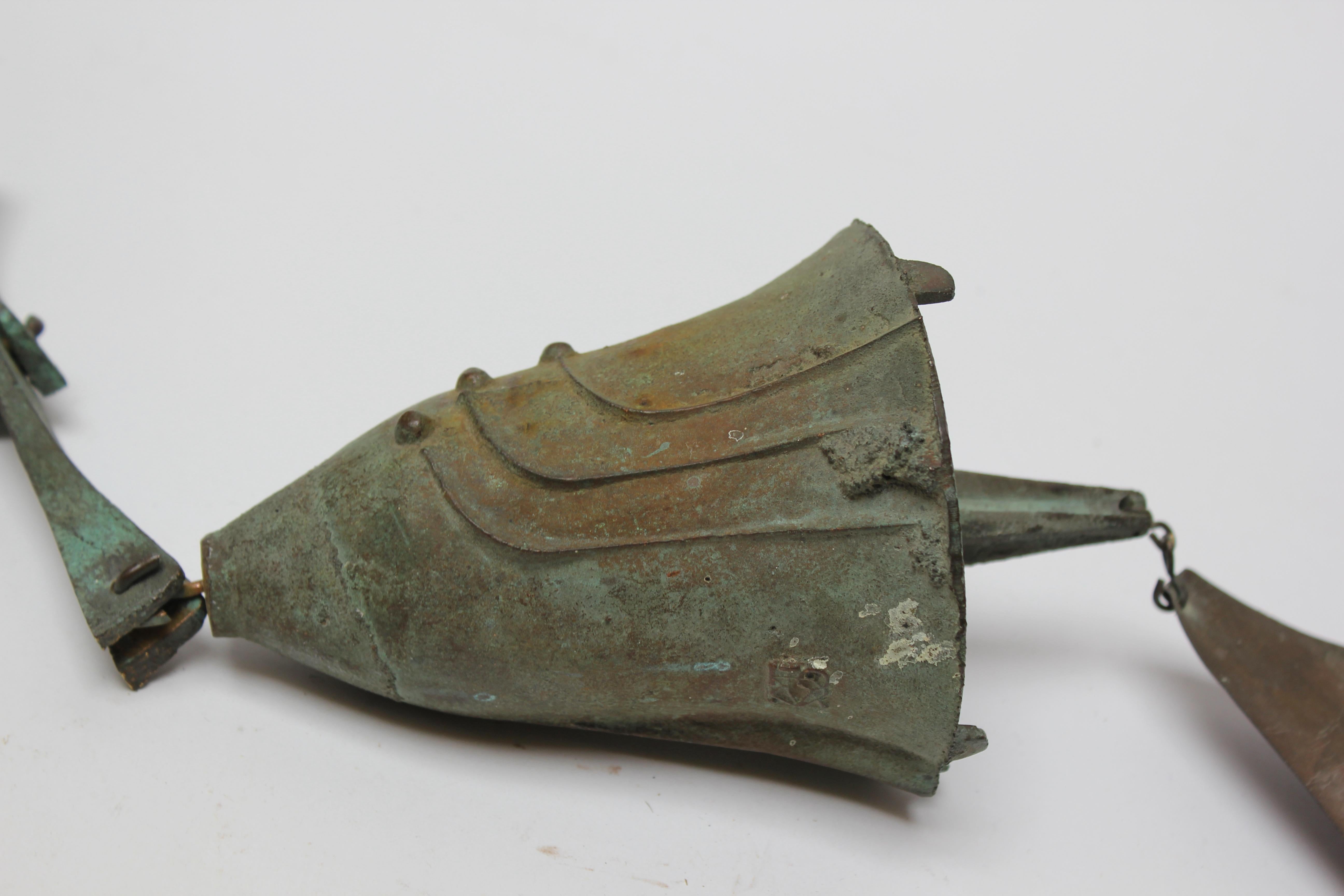 Mid-20th Century Vintage Verdigris Bronze Bell / Wind Chime by Paolo Soleri for Arconsanti