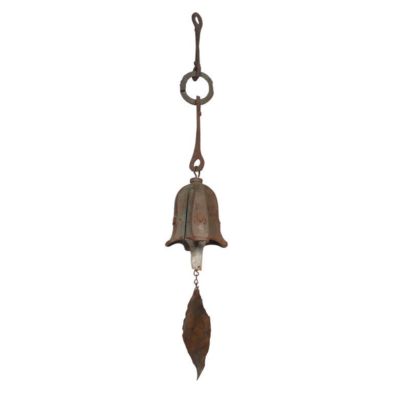 Jeff Cross bronze wind bell ウインドベル Vintage Verdigris Cast Bronze Wind Bell / Wind Chime by Joe Ursutz