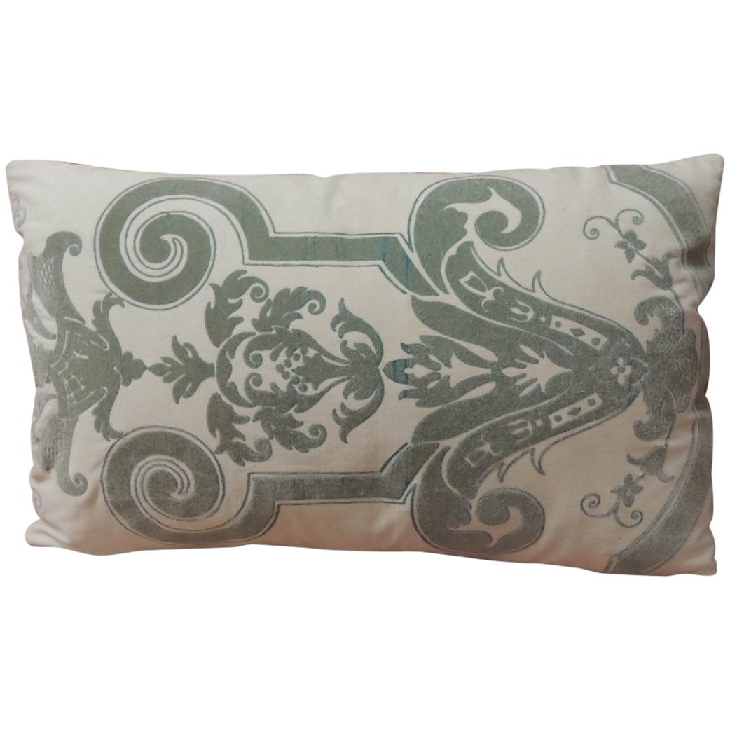 Vintage Verdigris Gaufrage Petite Lumbar Pillow