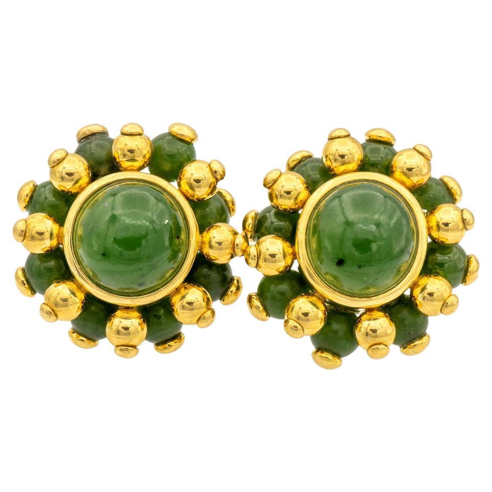 Tiffany and Co. Vannerie Basket Weave Button Ear Clips at 1stDibs