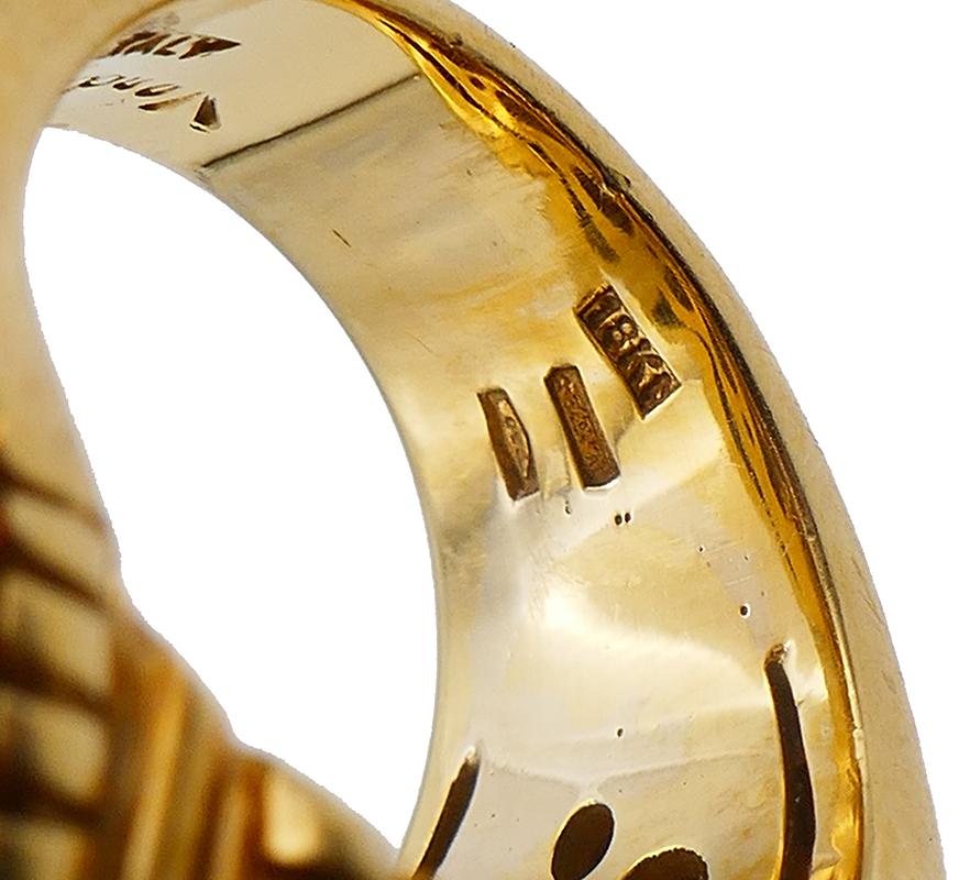 Vintage Verdura Ring 18k Gold Citrine Italy Estate Jewelry 2