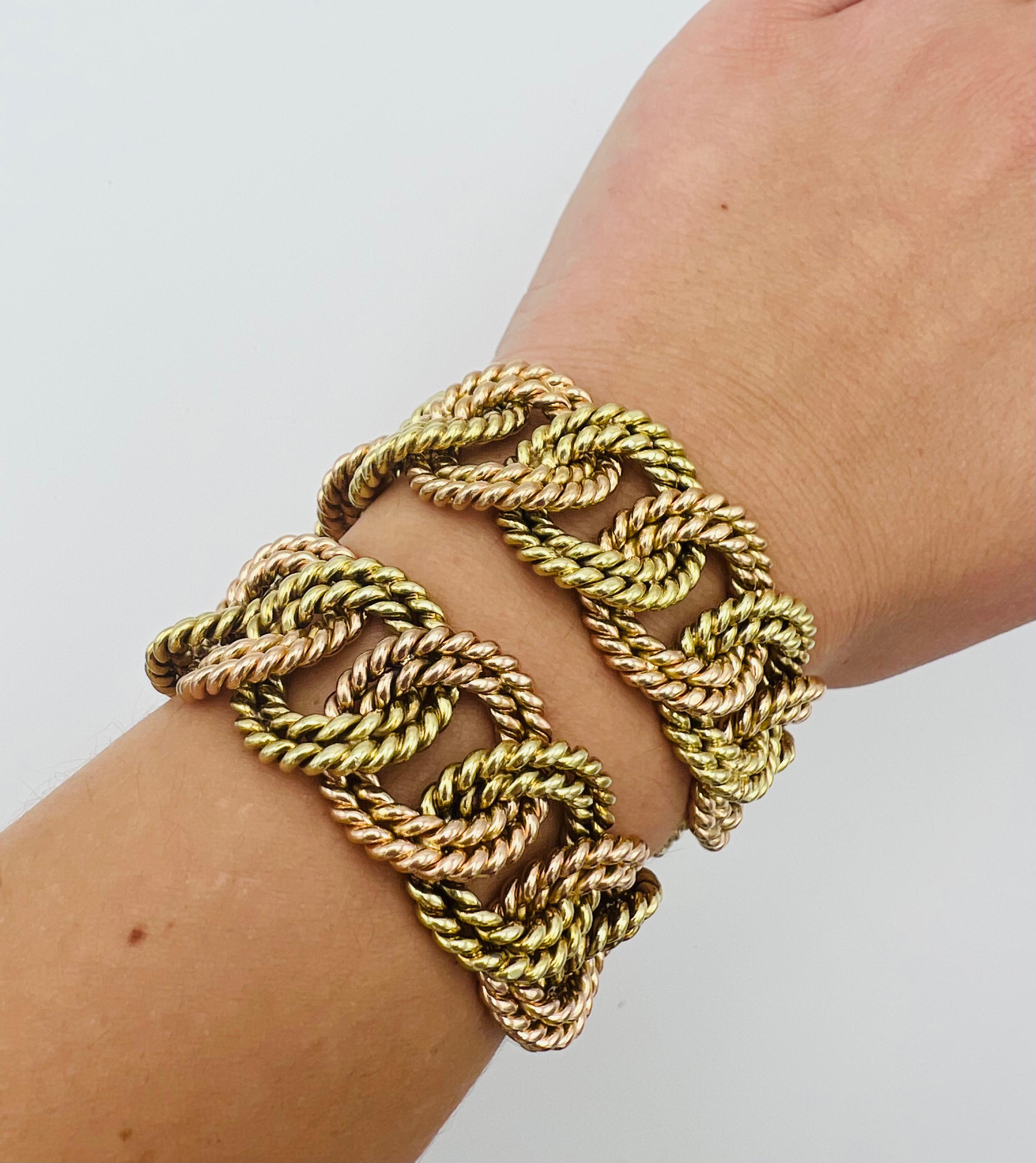 Verdura Gelb- und Roségold Kette Choker Halskette und Armbänder im Angebot 6