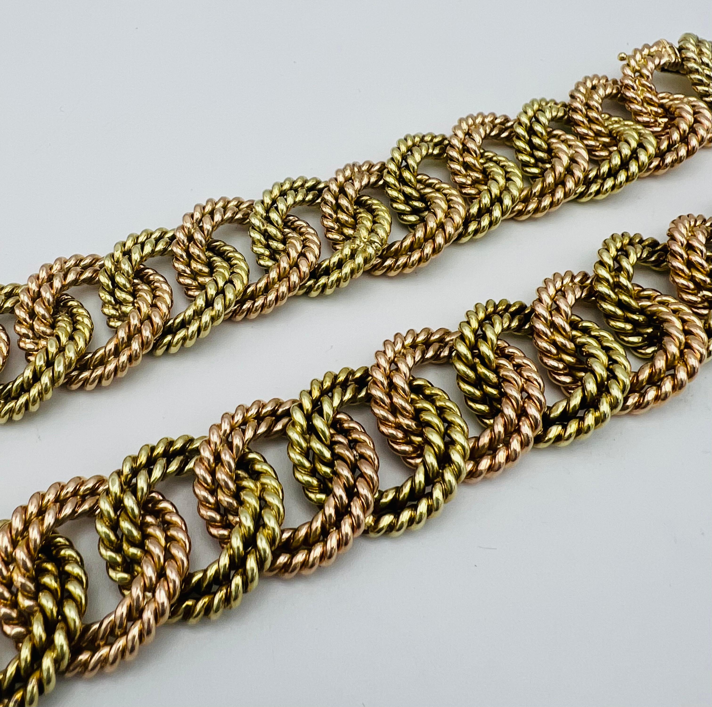 Verdura Gelb- und Roségold Kette Choker Halskette und Armbänder im Angebot 4