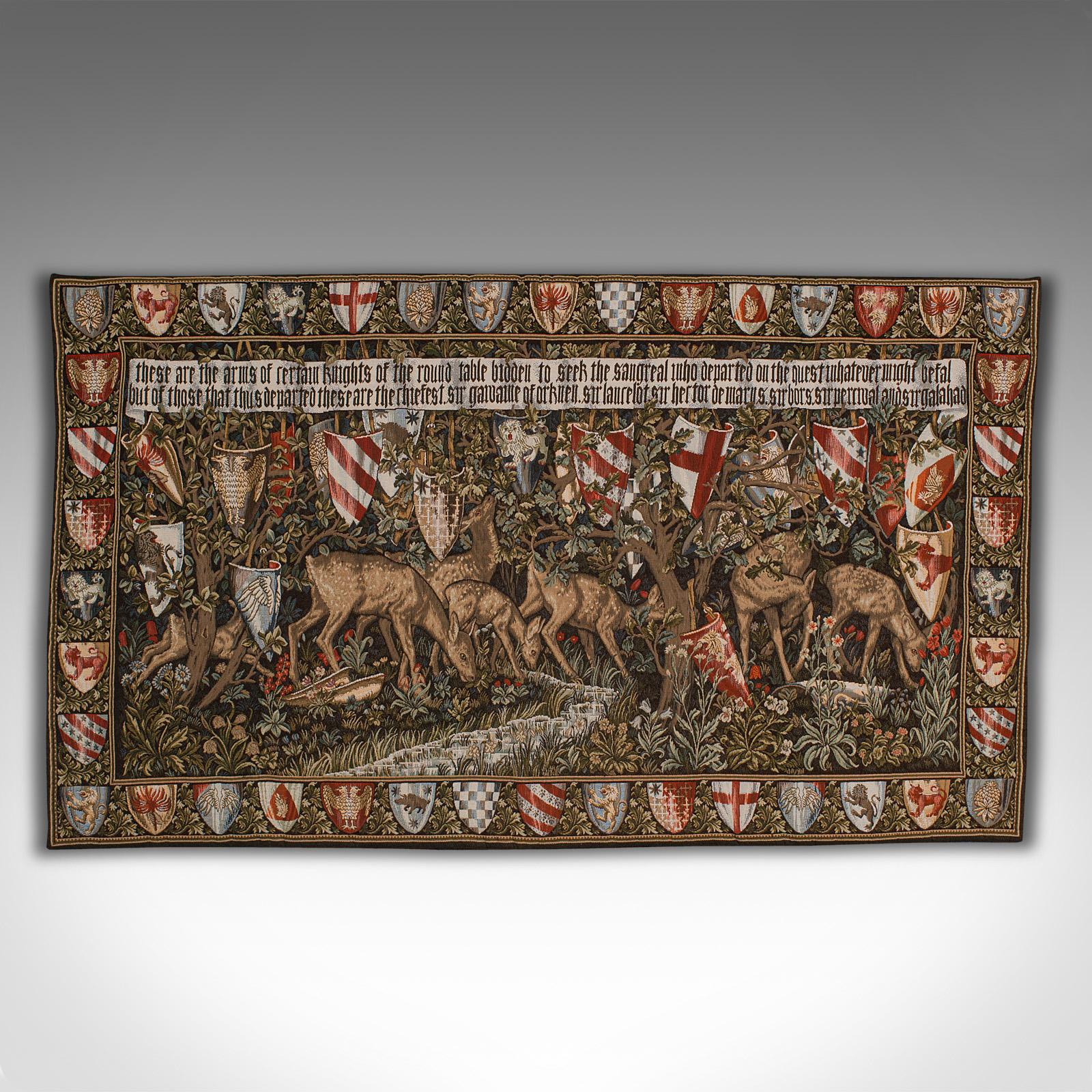 This is a quality vintage verdure panel. A Belgian, jacquard woven decorative wall scene, dating to the late 20th century, circa 1980.

Fascinating example of the William Morris tapestry of 1900, housed in the Birmingham Museum
Displays a