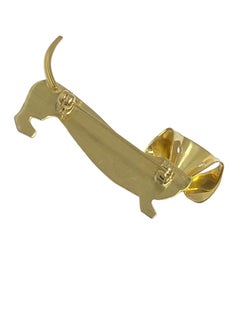 Vintage Vermeil  Dachshund Dog Brooch