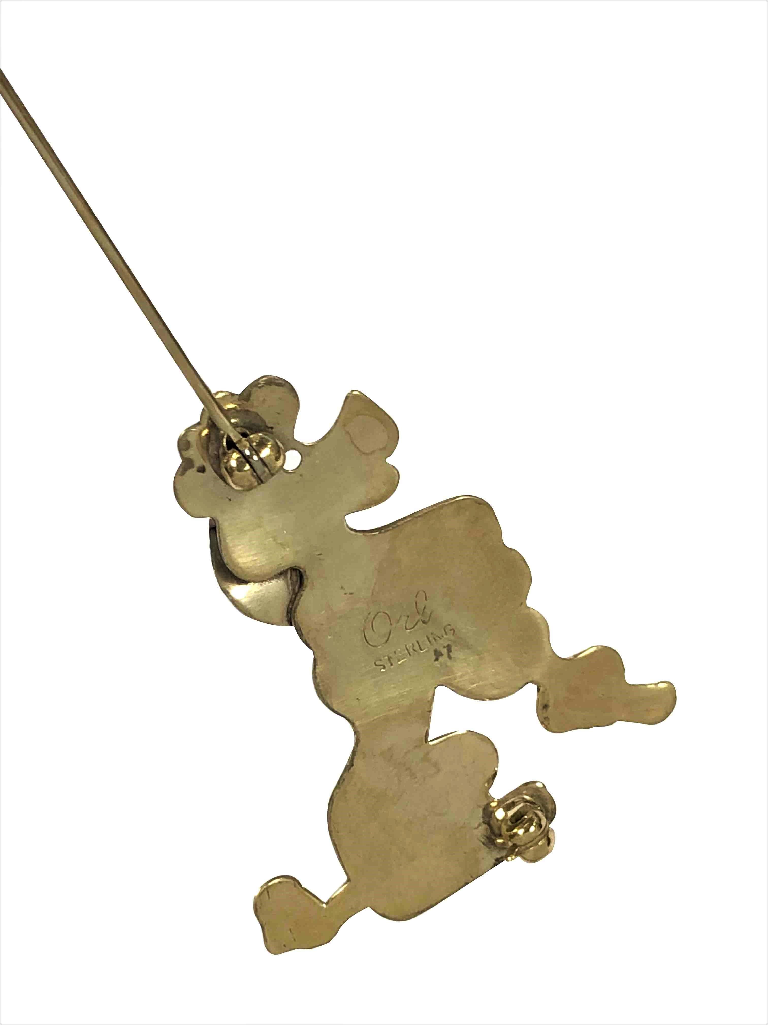 vintage poodle brooch