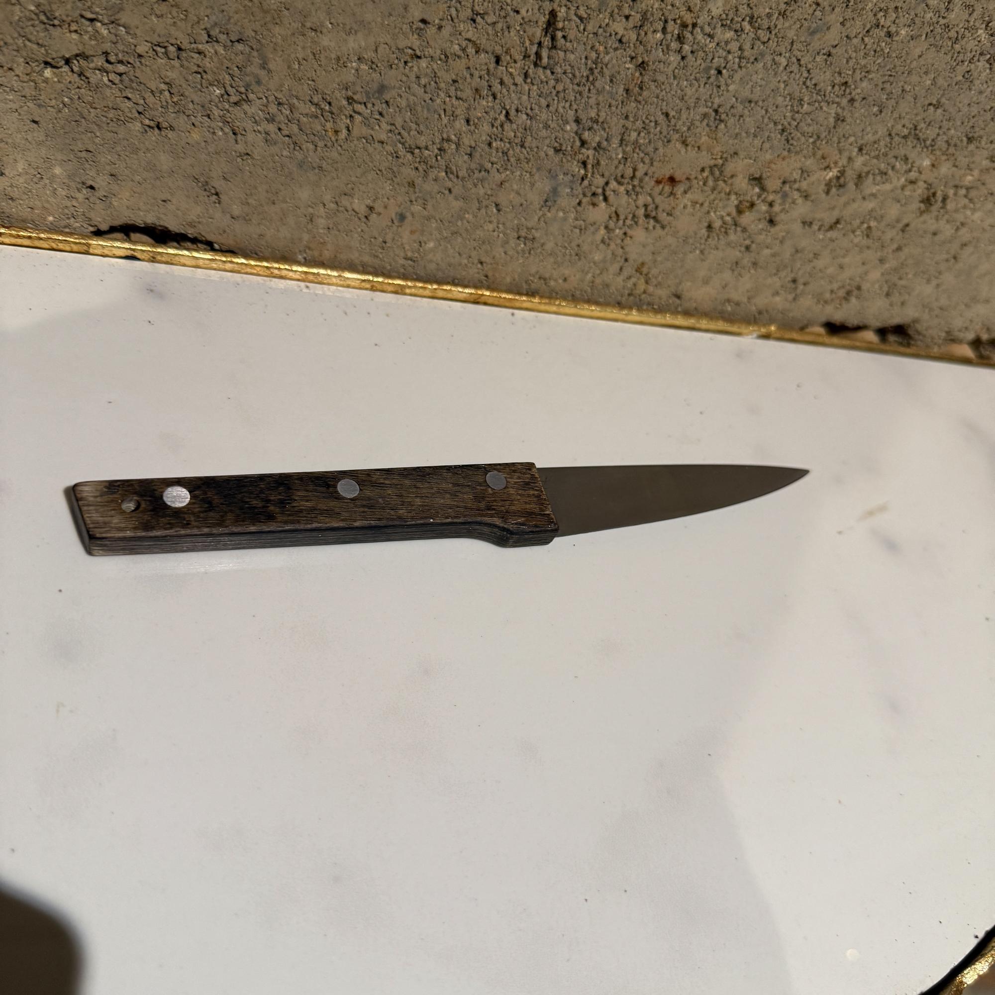 Vintage Vernco Hand gehont HI CV Edelstahl Japan Gemüsemesser Set 5 im Zustand „Relativ gut“ im Angebot in Chula Vista, CA