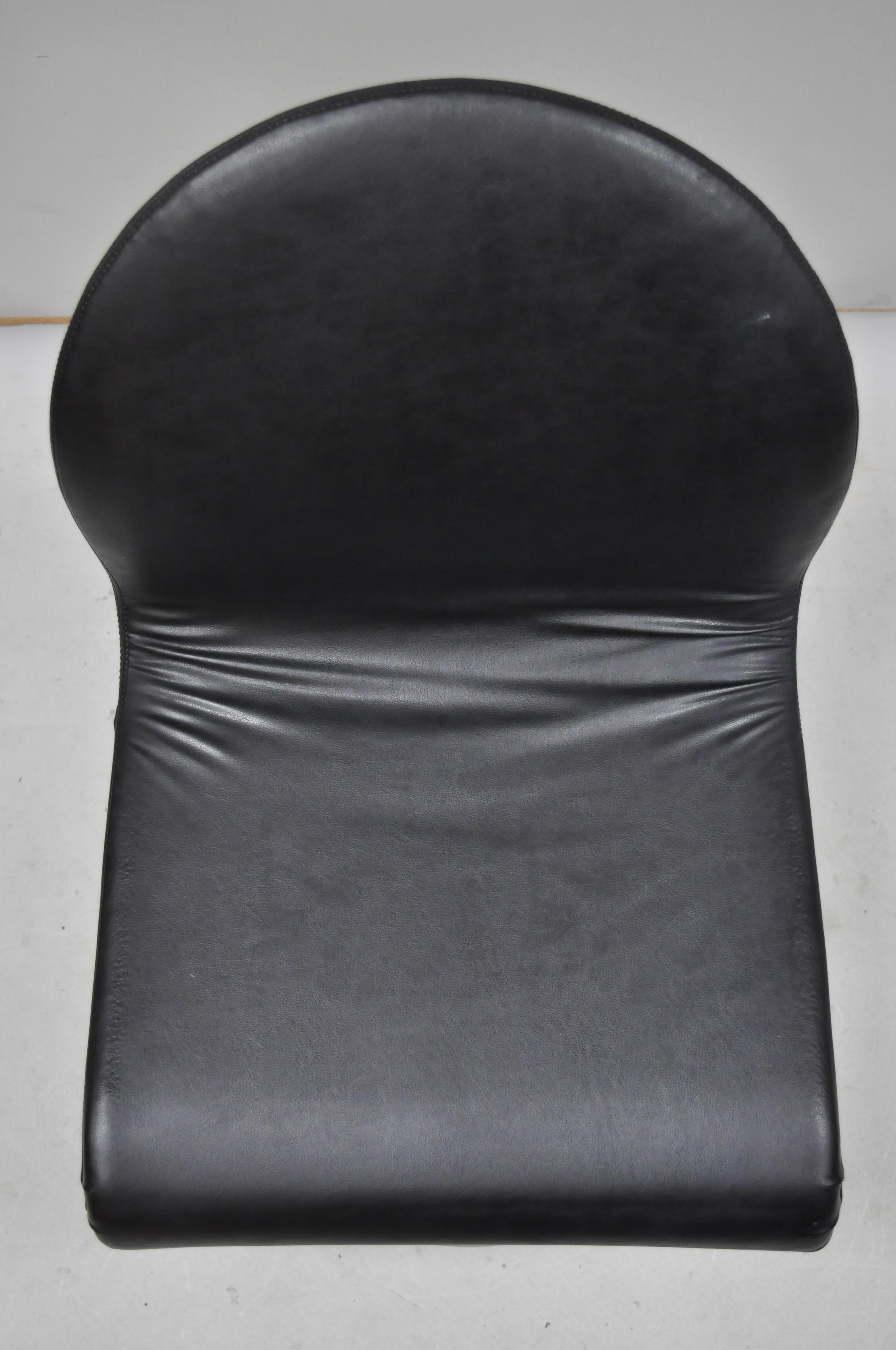 Vintage Verner Panton 1-2-3 System Chair Fritz Hansen Black Mid-Century Modern For Sale 3