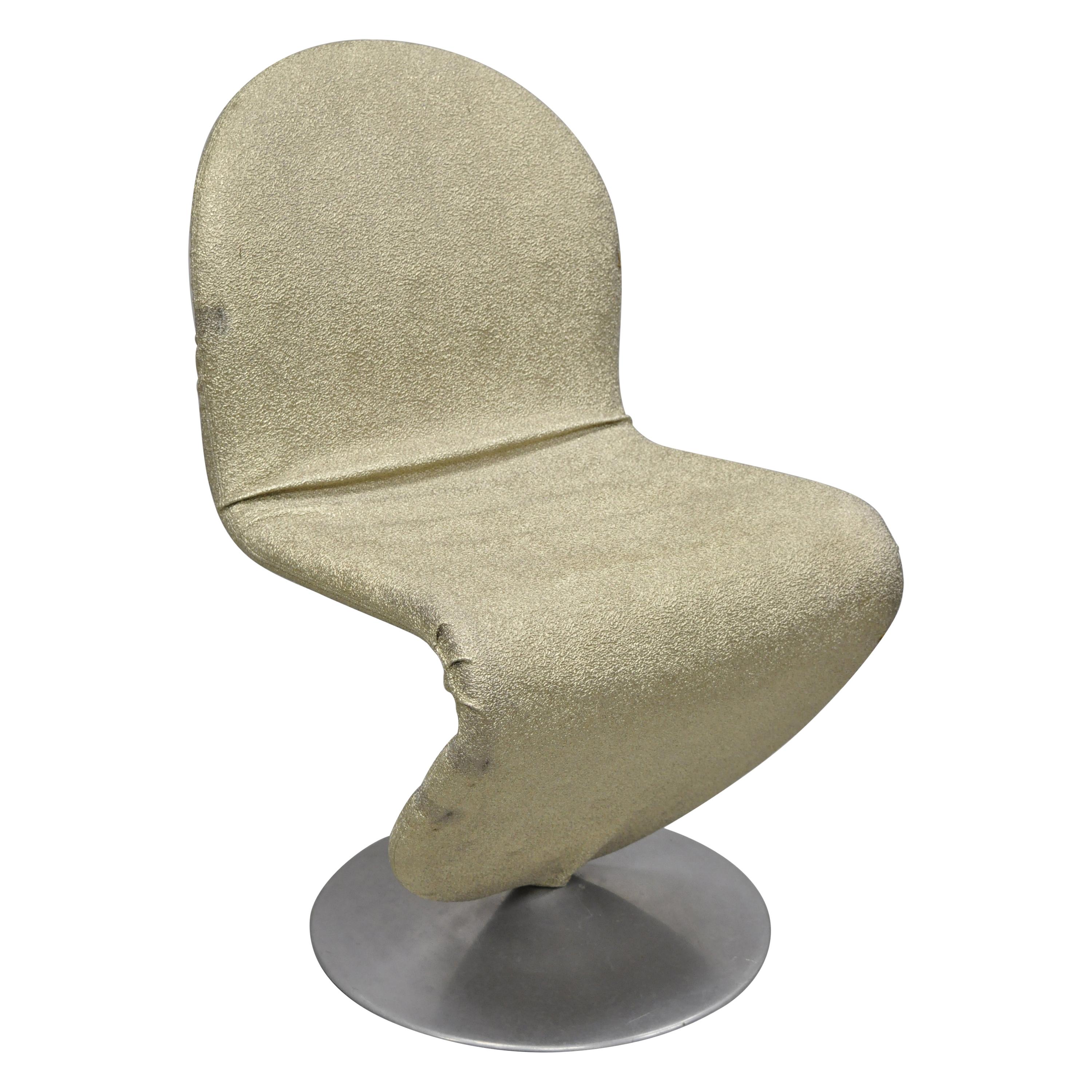 Vintage Verner Panton 1-2-3 System Chair Fritz Hansen Gold Mid-Century Modern For Sale