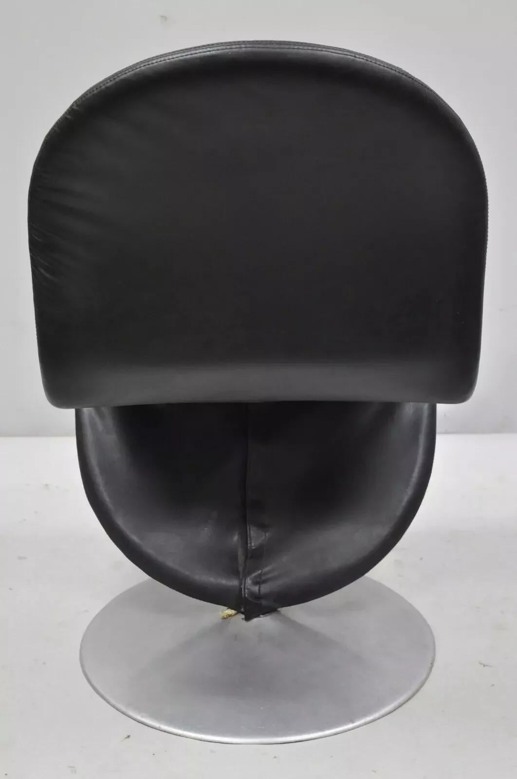 Vintage Verner Panton 1-2-3 System Fritz Hansen Schwarzer Esszimmerstuhl aus der Mitte des Jahrhunderts im Angebot 3