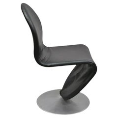 Vintage Verner Panton 1-2-3 System Fritz Hansen Mid Century Black Dining Chair