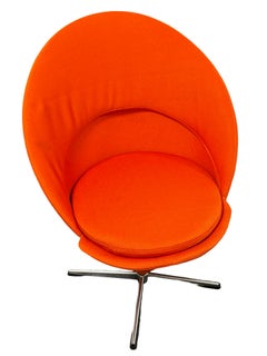 Vintage Verner Panton Cone Chair in Original Orange Upholstery