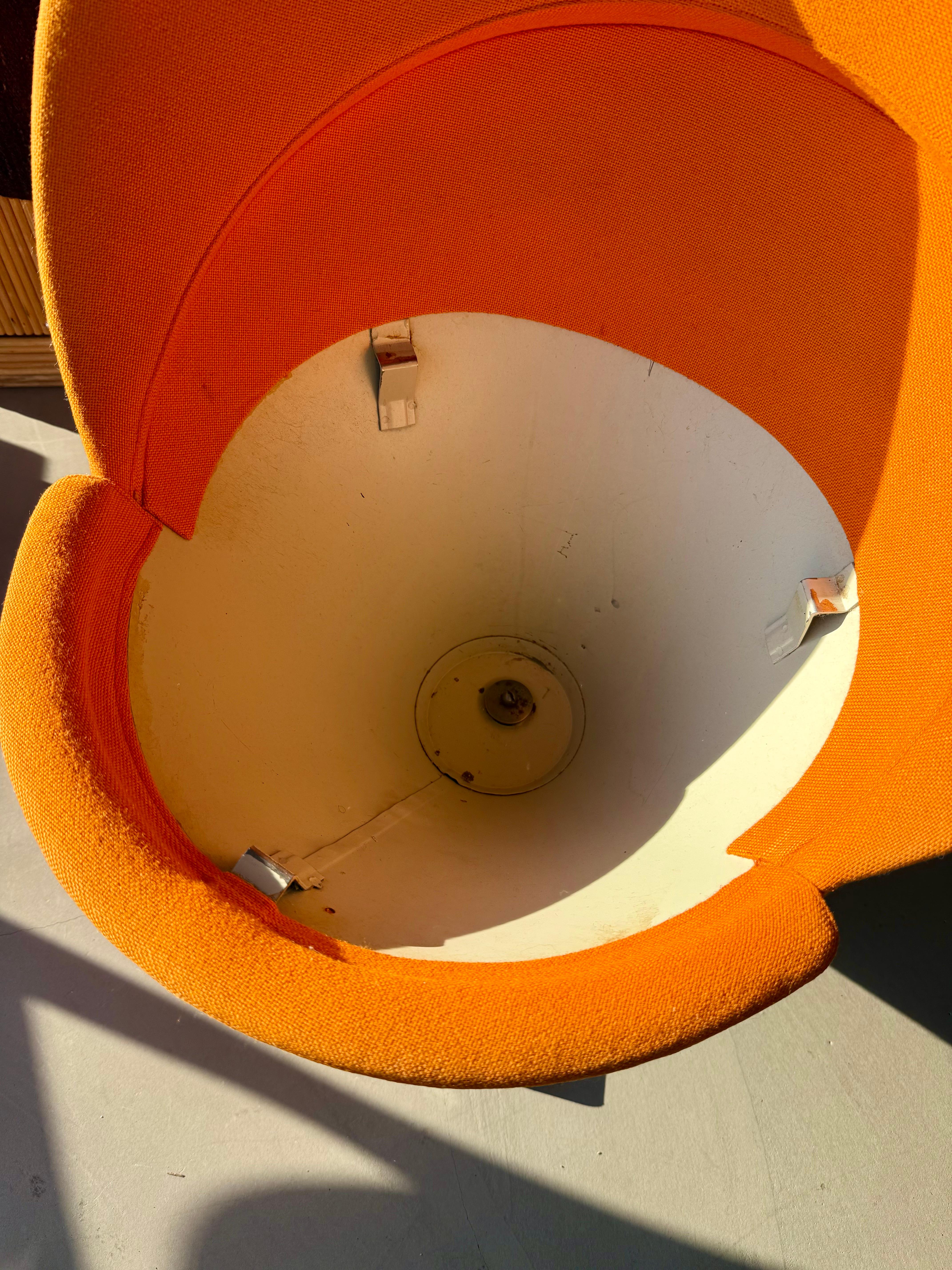 Vintage Verner Panton Cone Chair in Original Orange Upholstery For Sale 2