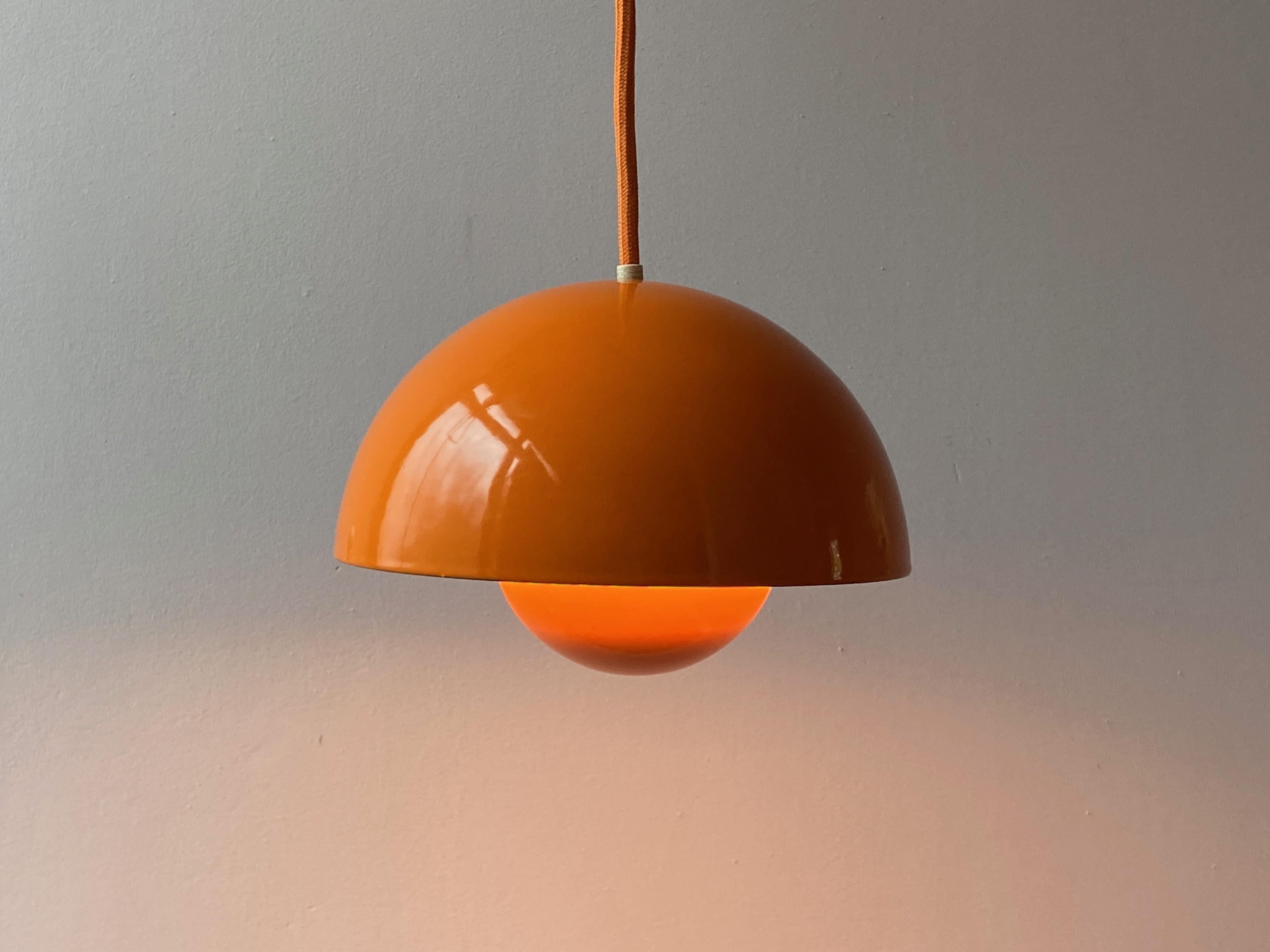 Enameled Vintage Verner Panton Enamel Flowerpot Pendant Lamp by Louis Poulsen, Denmark