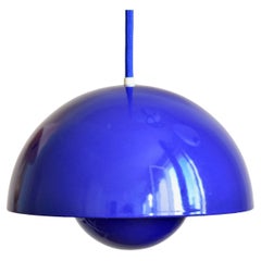 Vintage Verner Panton Enamel Flowerpot Pendant Lamp by Louis Poulsen, Denmark