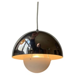 Vintage Verner Panton Flowerpot Ceiling Lamp in Mirror Chrome for Louis Poulsen