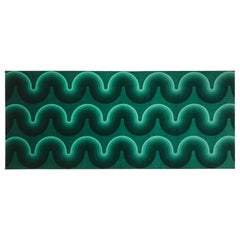 Vintage Verner Panton Kurve Textile in Green