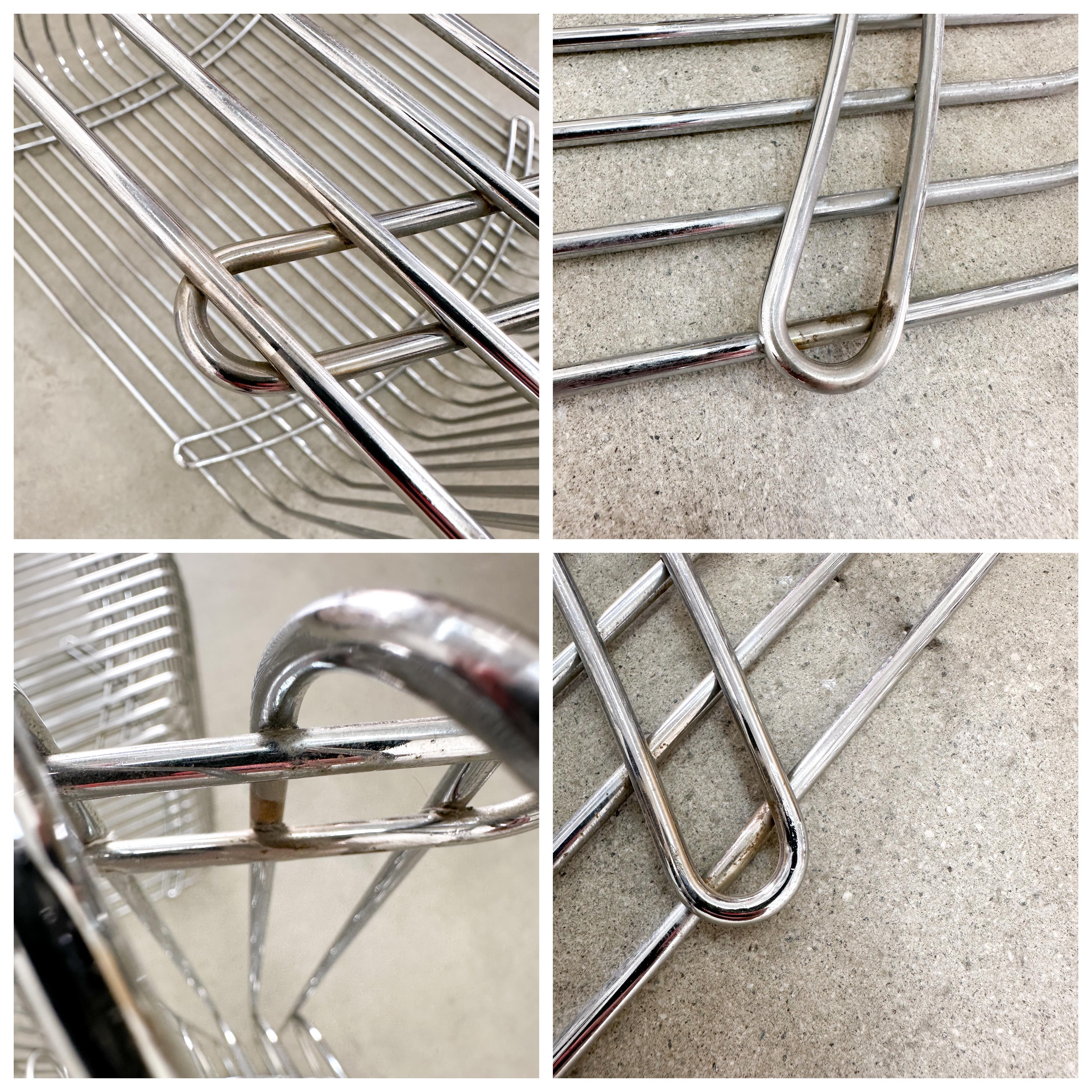 Vintage Verner Panton Pantonova Lounge Chair & Ottoman 1970s MCM Stainless Steel For Sale 3