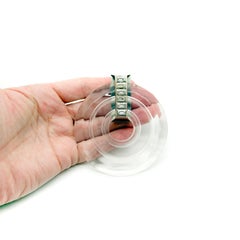 Vintage Versace Art Deco Glass Target Brooch 1980s