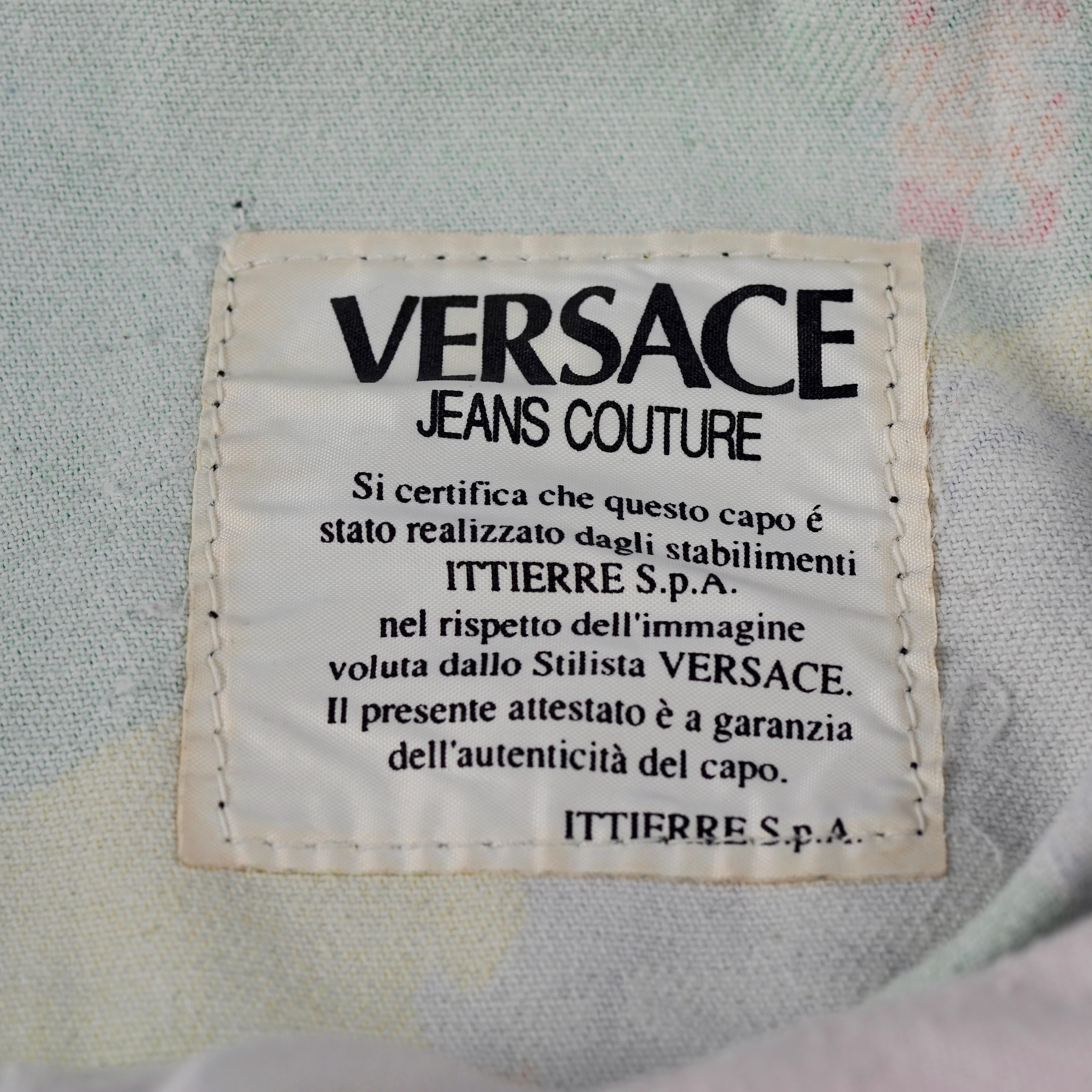 Vintage VERSACE Betty Boop Cartoon Print Pants Jeans Trousers For Sale 9