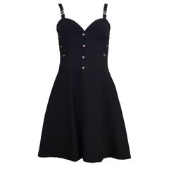 Vintage Versace Black Bustier 1995 Runway Mini Dress
