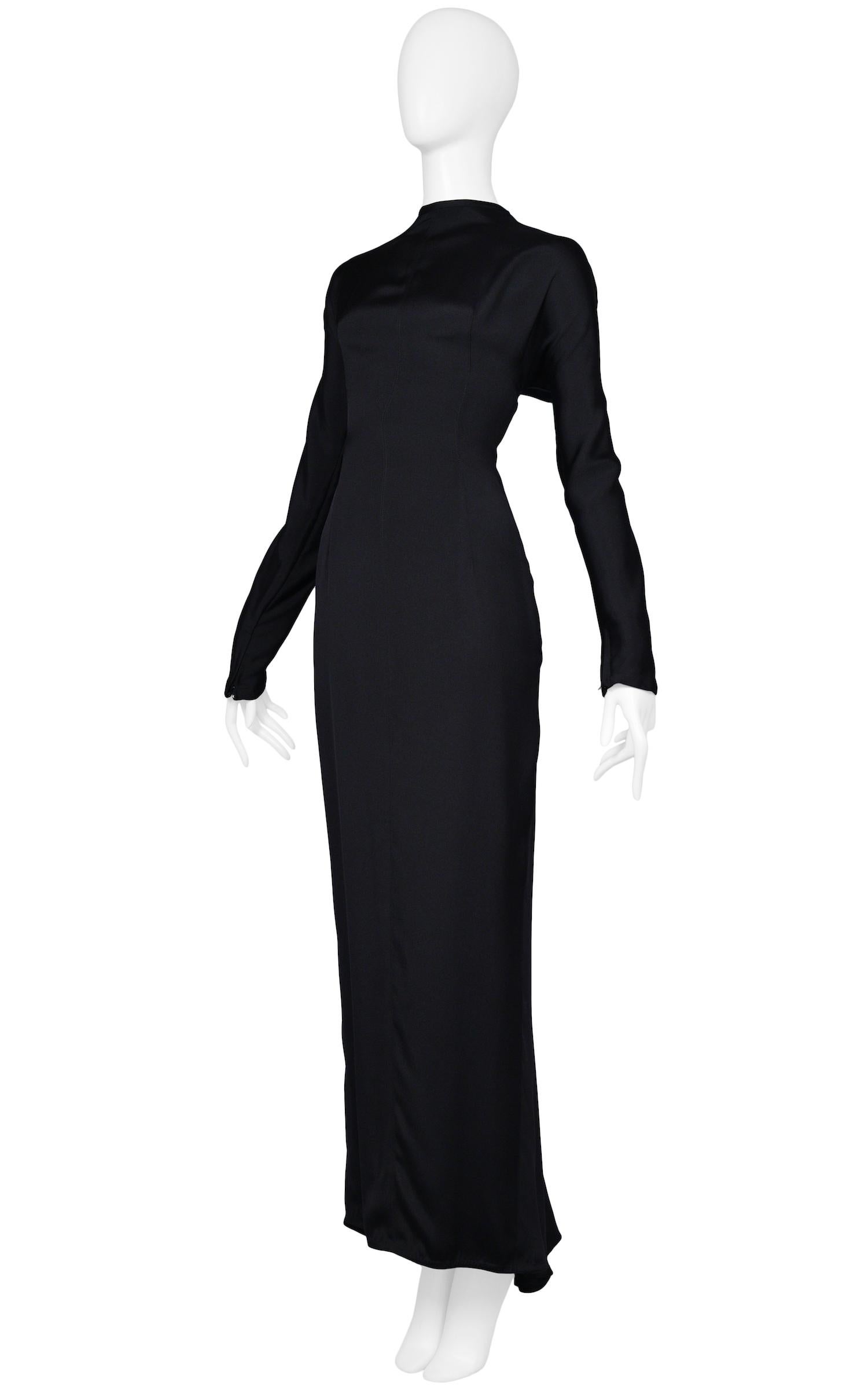 Vintage Versace Black Deco Cutout Gown 1986-87 at 1stDibs