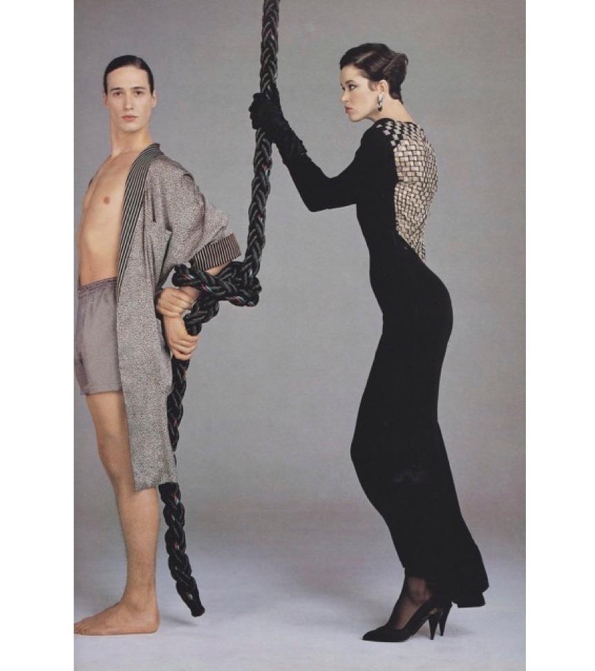 Vintage Versace Black Deco Cutout Gown 1986-87 In Excellent Condition In Los Angeles, CA