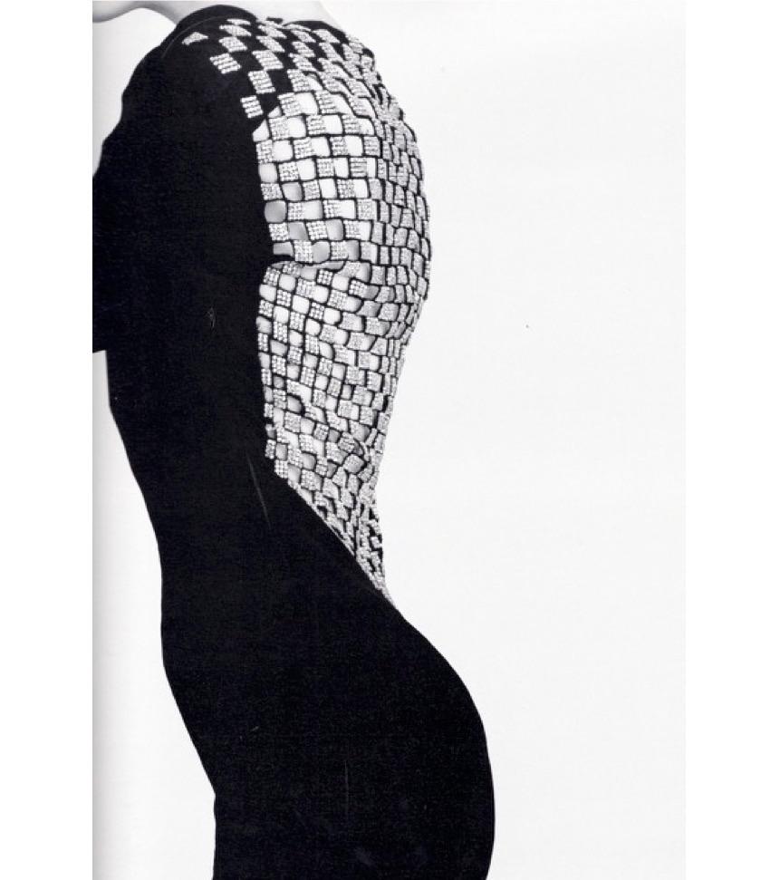 Vintage Versace Black Deco Cutout Gown 1986-87 1