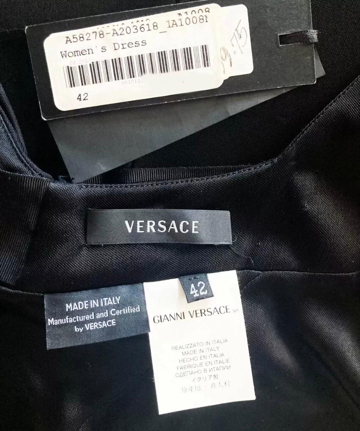Vintage Versace Black Long Gown Wrap Dress with Open Back 42 - 6 For Sale 4