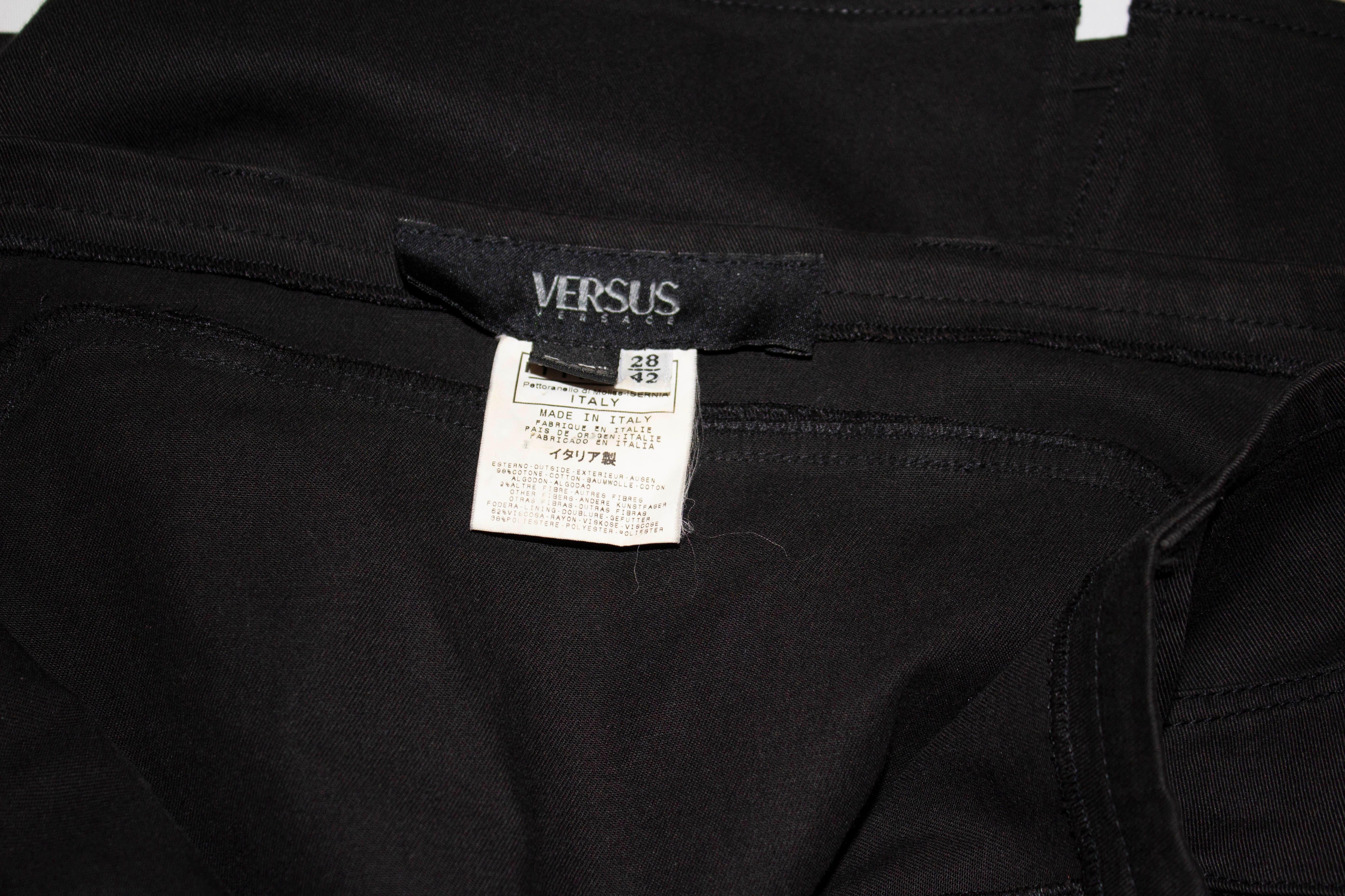 Nero Gonna vintage Versace nera in vendita