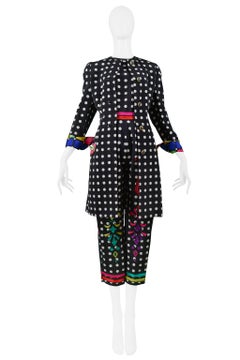 Vintage Versace Black & White Dot Ensemble 1991