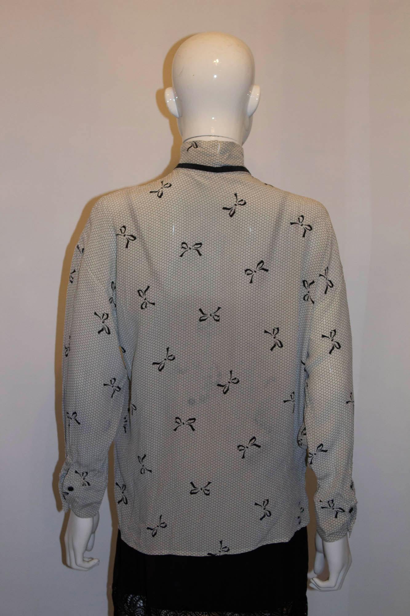 Brown Vintage Versace Couture  Silk Blouse For Sale