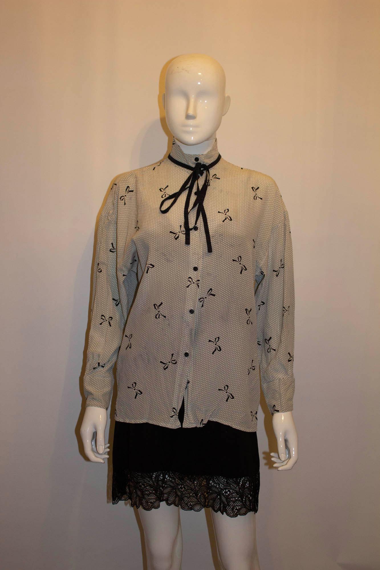 Women's Vintage Versace Couture  Silk Blouse For Sale