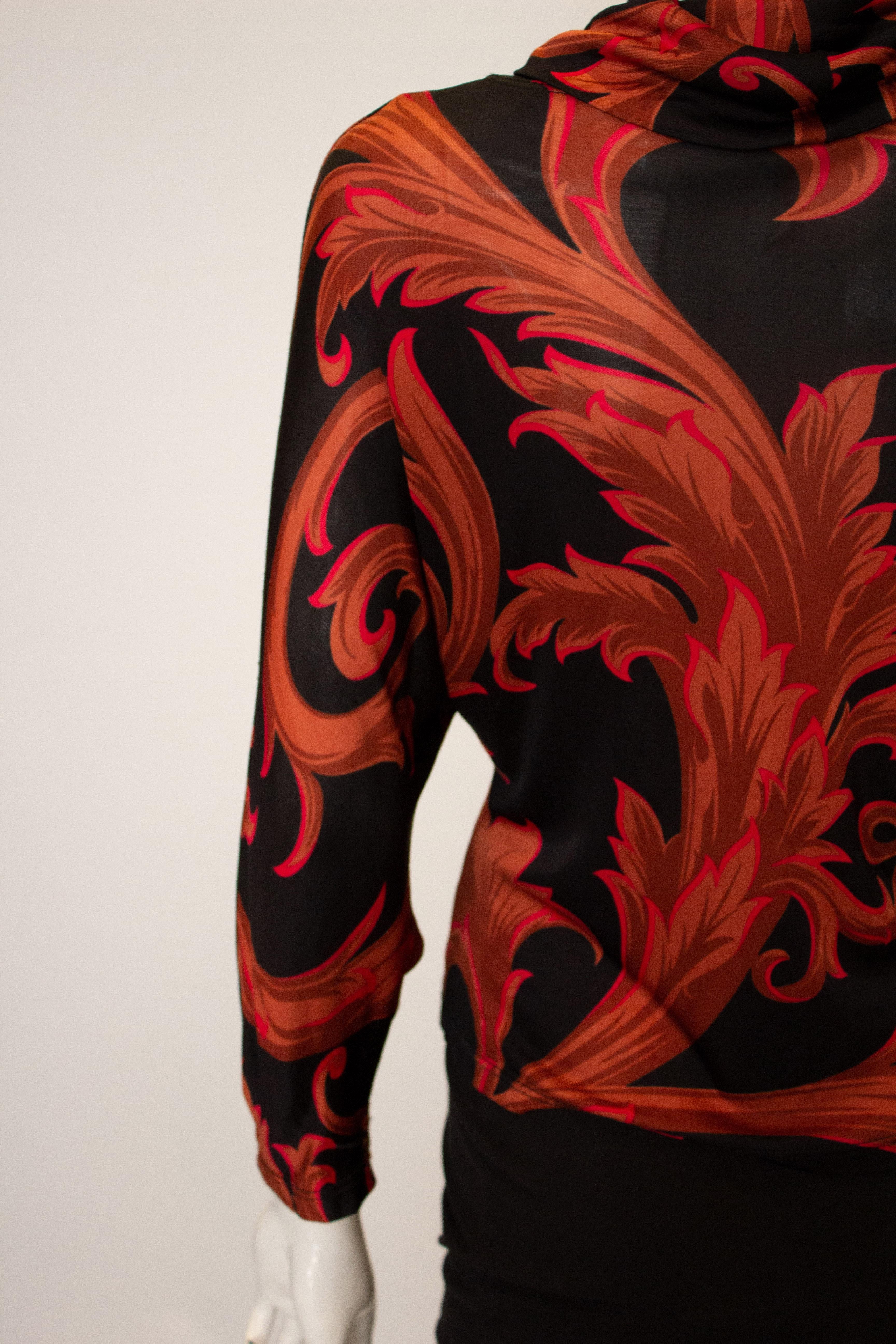 Top Versace Couture Vintage Negro en venta